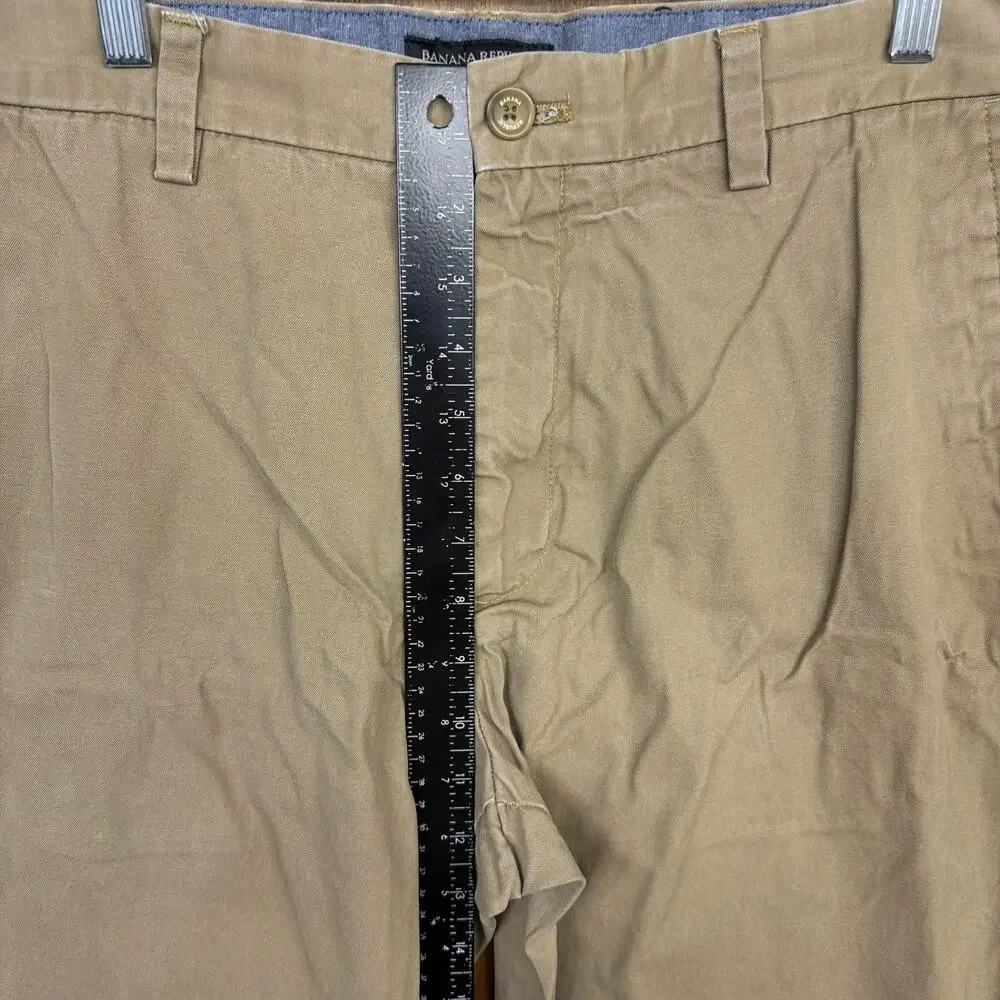 Banana Republic Mens Pants Brown Emerson Chino 100% Cotton 36x30 (36x28)